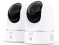 Vista 1 de eufy Security - Cámara Pan & Tilt de interiores de 2K. Kit de 2 cámaras, Plug-in de seguridad, cámara interior con Wi-Fi, cámara IP, inteligencia