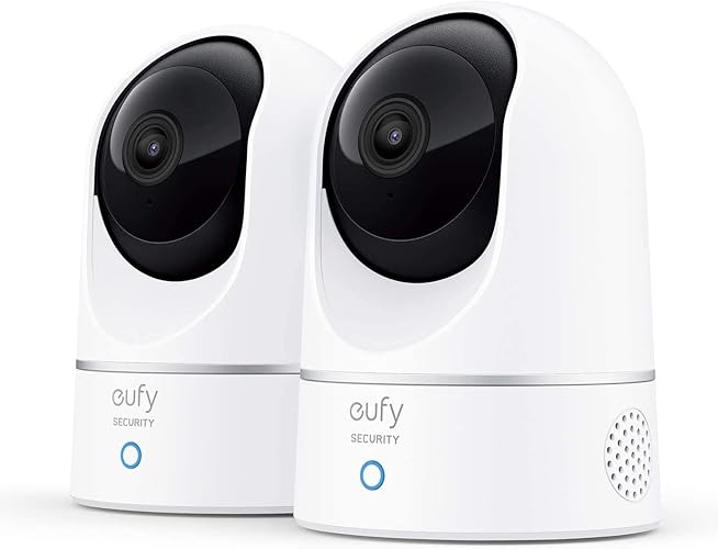 eufy Security Indoor Cam E220 2-Cam Kit, 2K Security Indoor Camera Pan & Tilt, Plug-in Camera with Wi-Fi, Human & Pet AI, Voice Assistant Compatibility, Motion Tracking, Homebase 3 Compatible - 2-Cam Kit