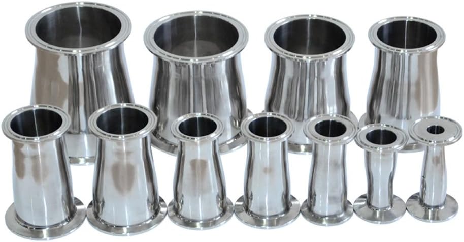 SUPERWHOLE Pipe OD 76MM to51MM 3" to 2" Sanitary Ferrule Style Reducer Fitting SS316 to Tri Clamp NEW