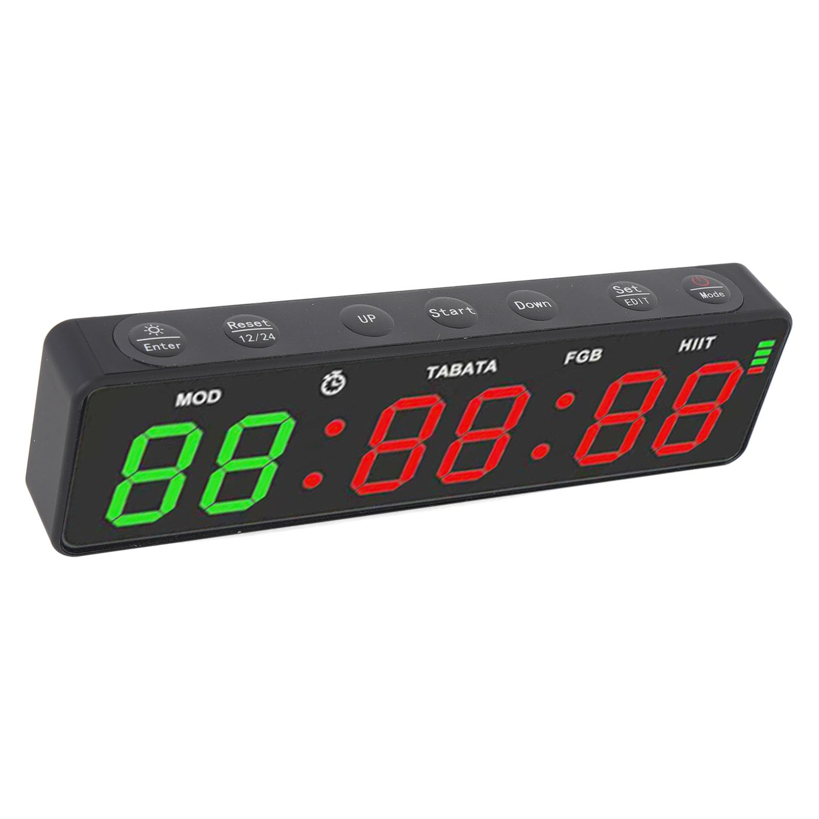Qqmora Orologio Digitale con Timer da Palestra Portatile con Cronometro per Fitness Domestico, Timer a Intervalli Magnetico Ricaricabile per Allenamenti in Palestra, Materiale ABS