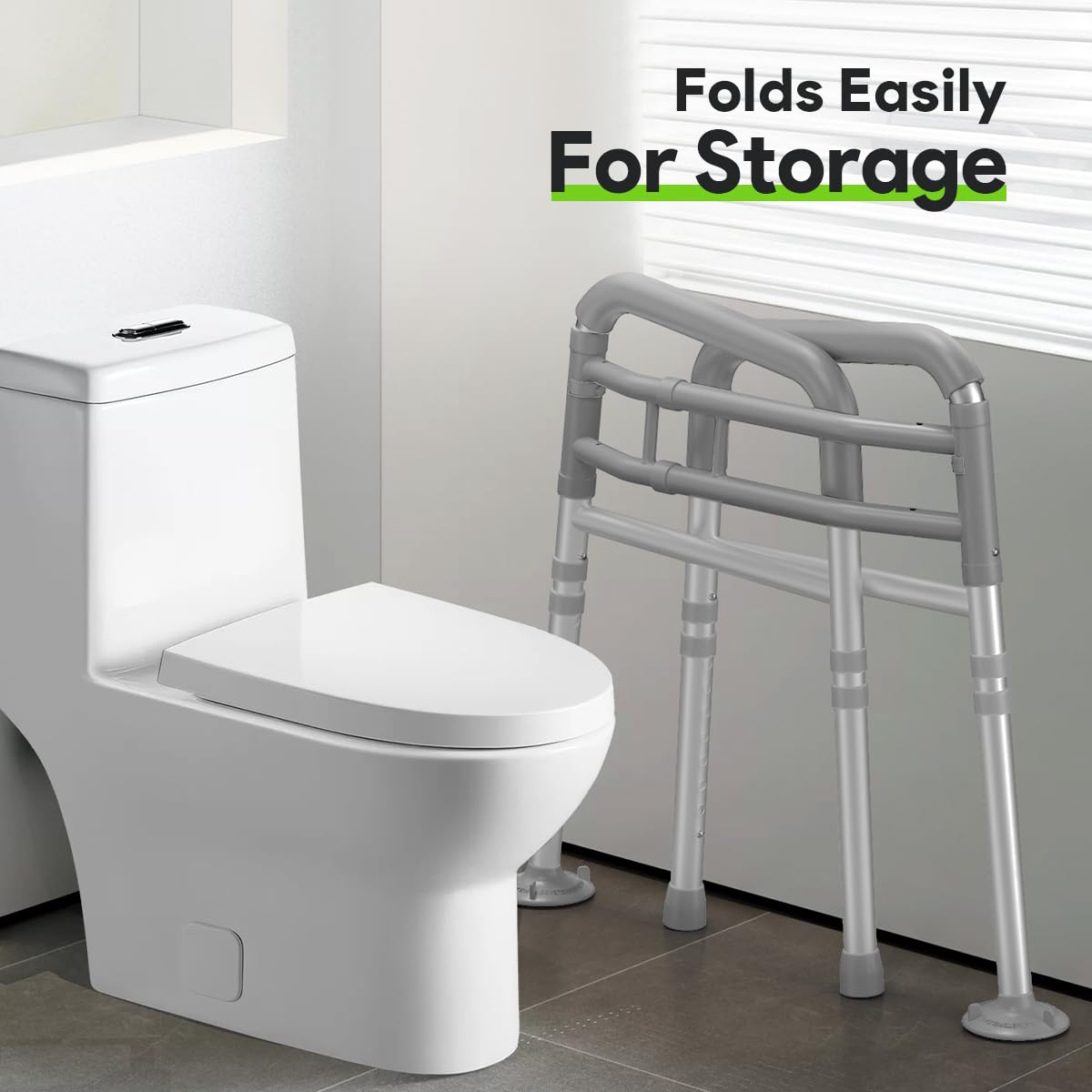 Delog Toilet Safety Rail - Secure & Adjustable -6 Delog Toilet Safety Rail - Secure & Adjustable -6