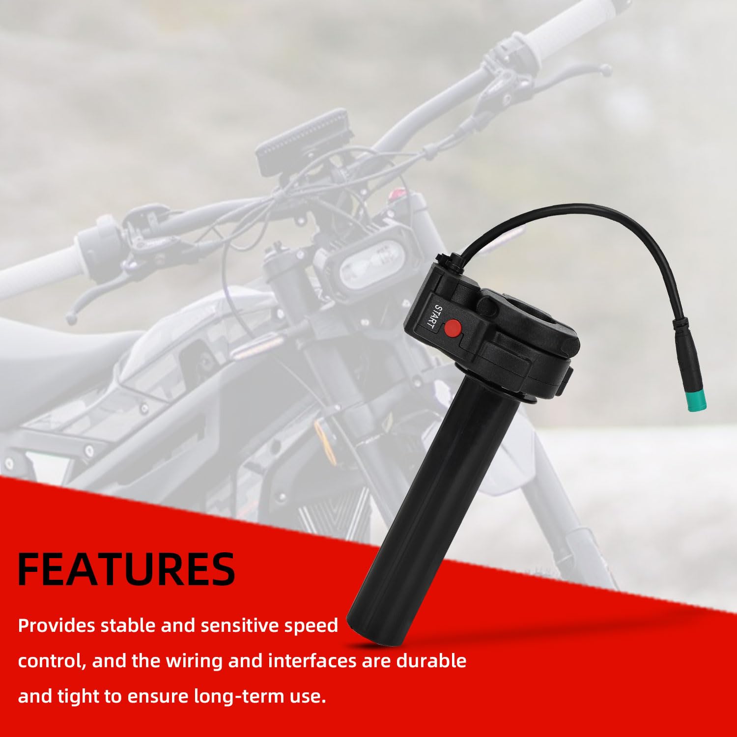 Accélérateur Universel Moto électrique 12-48V – Poignée Contrôle Vitesse, 3 Fils, Pour Scooters, Vélos électriques