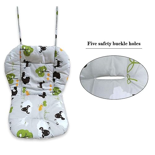 Miniatura 4 de Cojín para silla alta, cojín para silla de bebé, cojín de asiento de bebé, suave y cómodo, ligero y transpirable, hace que el bebé se sienta más