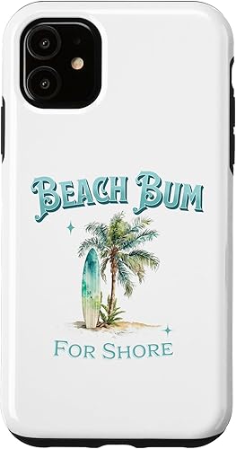 Funda para iPhone 11 Beach Bum For Shore Vintage Palm Surfer
