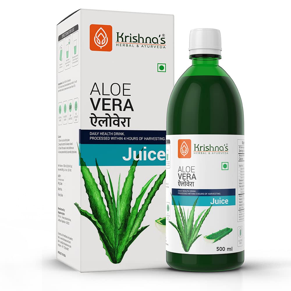 Krishna's Herbal & Ayurveda Aloe Vera Juice Complete All Round Tonic - 500 Ml