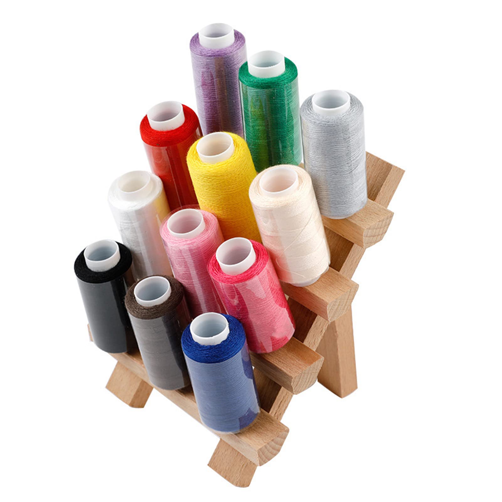 Porta Rocchetti In Legno Pieghevole - Organizzatore Per Filati Da Cucito E Ricamo, 46 Posti - Foto 6