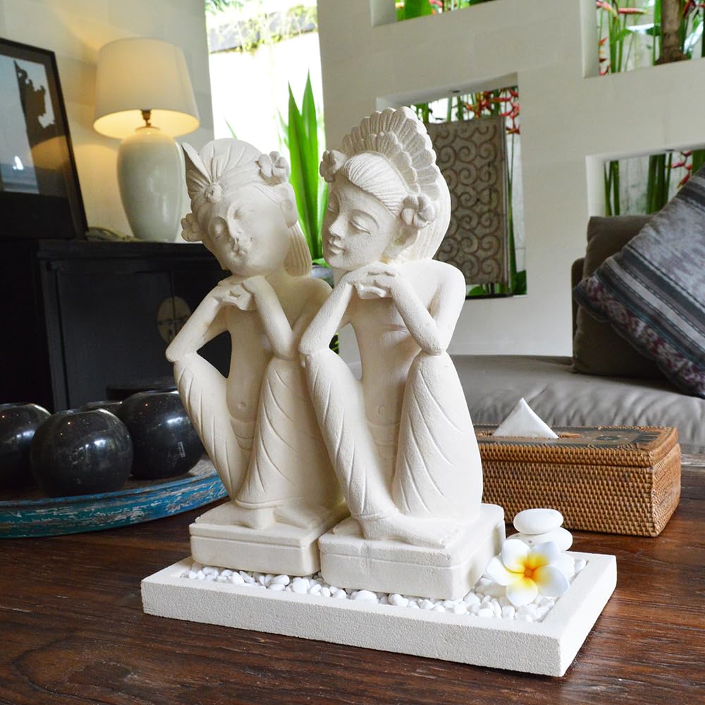 Amazon.co.jp: バリニーズ 石像 置物 オブジェ おしゃれ 石彫り