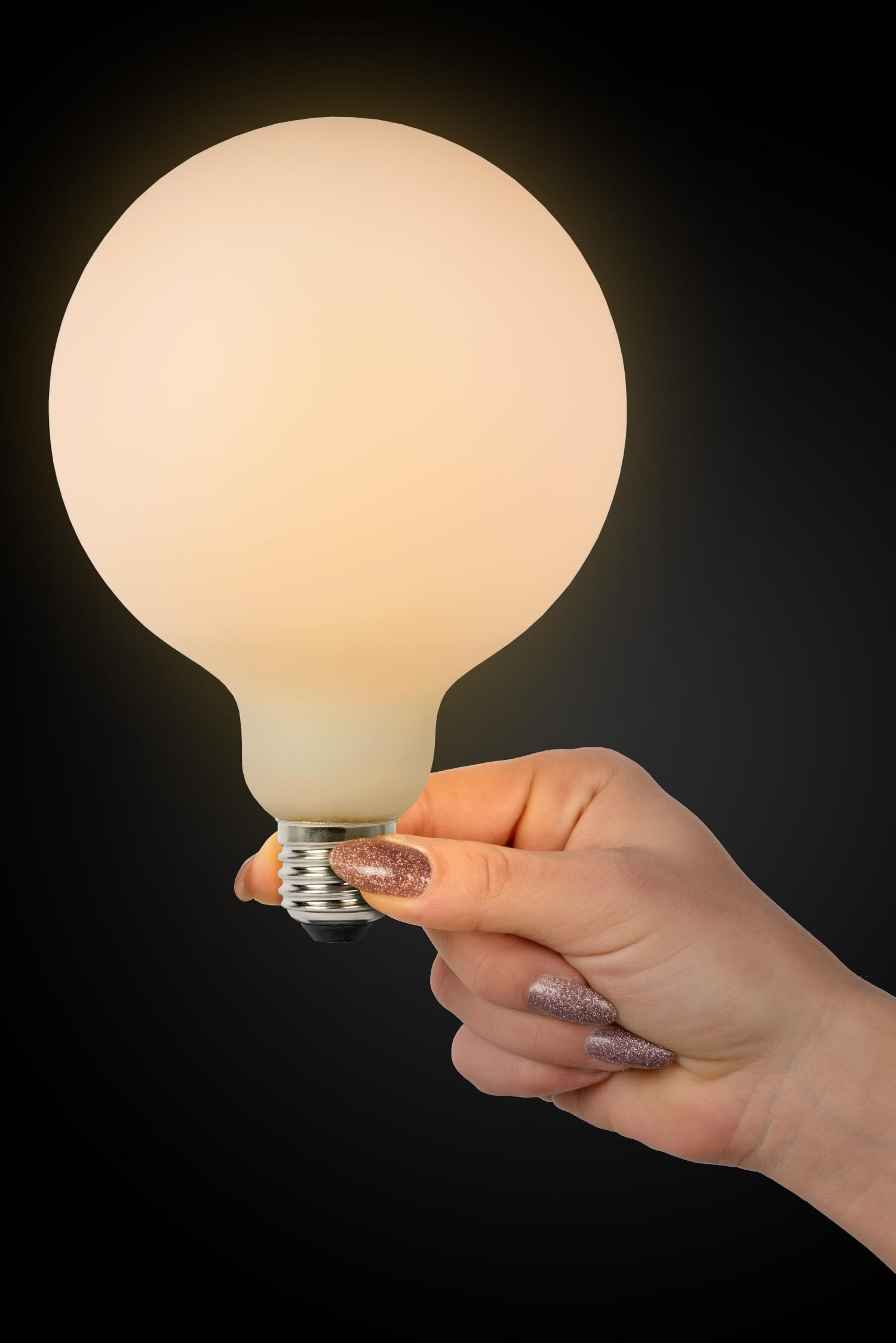 LUCIDE Step dim Bulb - Filament lamp - Diameter 12.5 cm - LED dim - E27-1 x 8 W 2700 K - 3 Step dim - Opal - Image 4