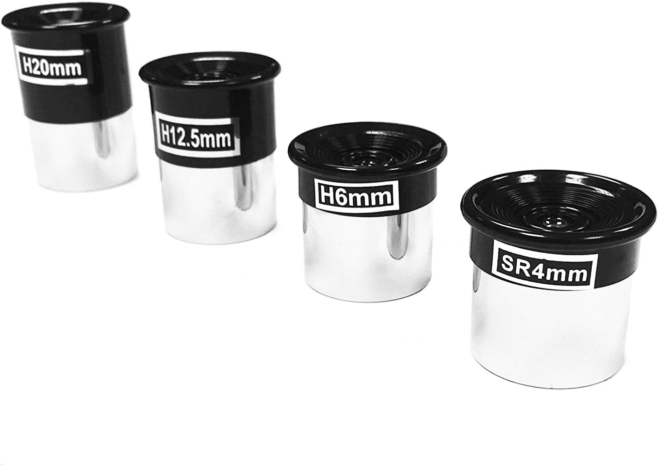4 Piece Standard Telescope Eyepiece 1.25" Inch Set - 4 x Eye Pieces Lens 4mm, 6mm, 12mm and 20mm