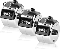 SDARMING 4-Digit Metal Tally Counter Clicker - Durable Hand Held for Knitting, Golf, Coaching, Lap Counting, Fishing & More