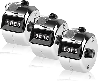 SDARMING 4-Digit Metal Tally Counter Clicker - Durable Hand Held for Knitting, Golf, Coaching, Lap Counting, Fishing & More