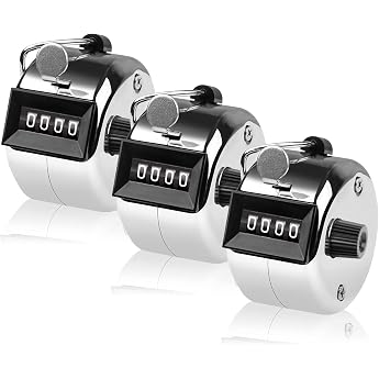 Hand Counter Metal Counter Clicker Counter 4-Digit Counter for People Counter Golf Row Counter Knitting.