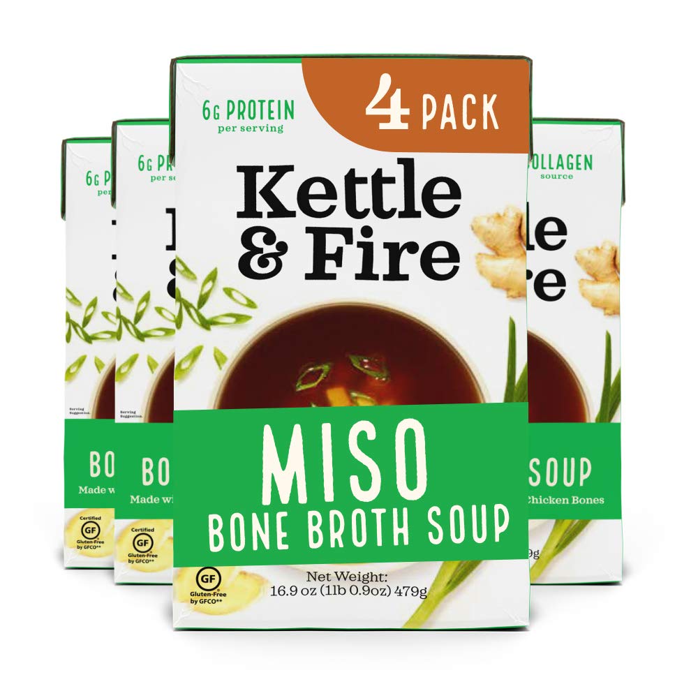 Kettle and Fire Miso Bone Broth Soup, Paleo Diet, Gluten