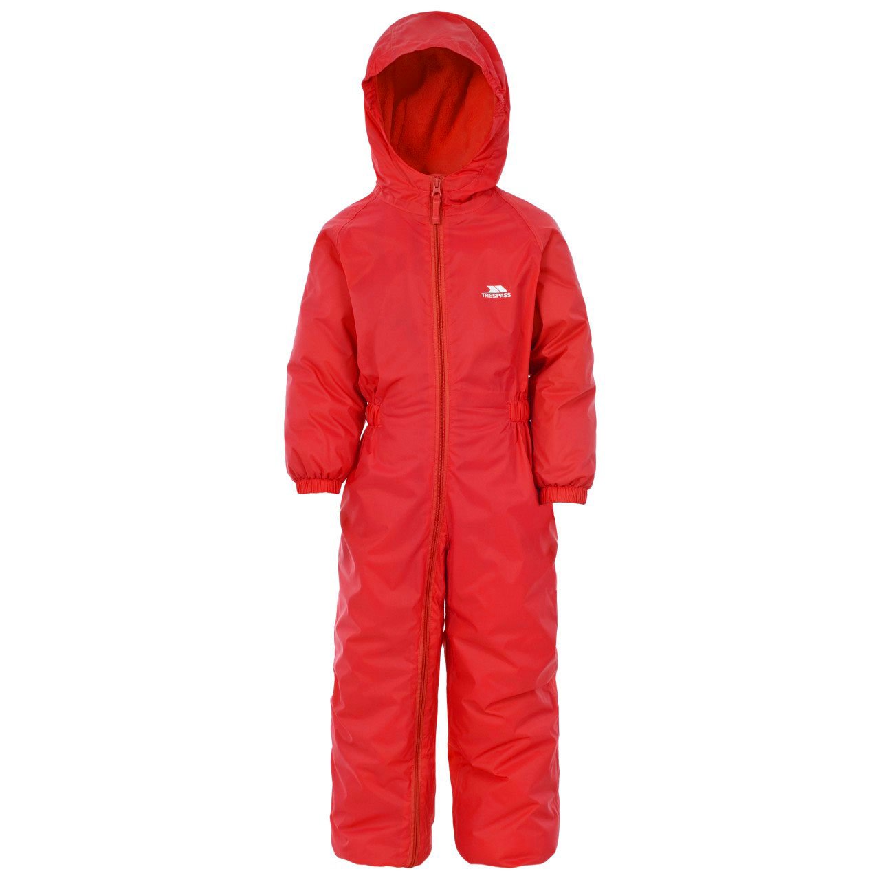 Trespass Unisex Signal Red Dripdrop Padded Waterproof Rain Suit - Size: 8 Years/7 Years Kids