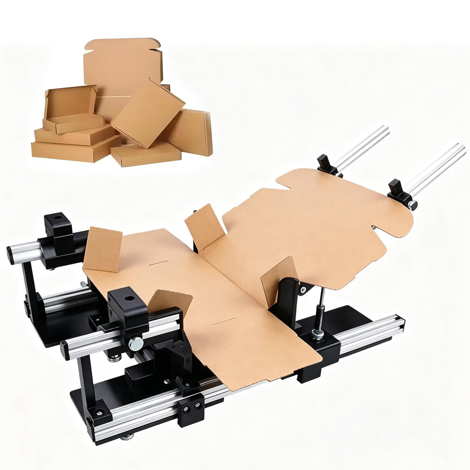 Plantilla Ergonómica Manual para Plegar Cajas,Formadora De Cartón Ajustable Length65cm-Width65cm | Protege Tus Dedos Y Agiliza El Embalaje.Para Cajas De Envío