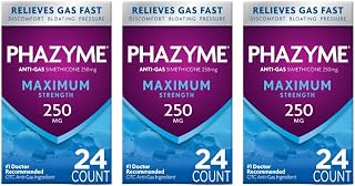 Phazyme Maximum Strength Gas & Bloating Relief, Works in Minutes, 24 Fast Gels (Pack of 3)