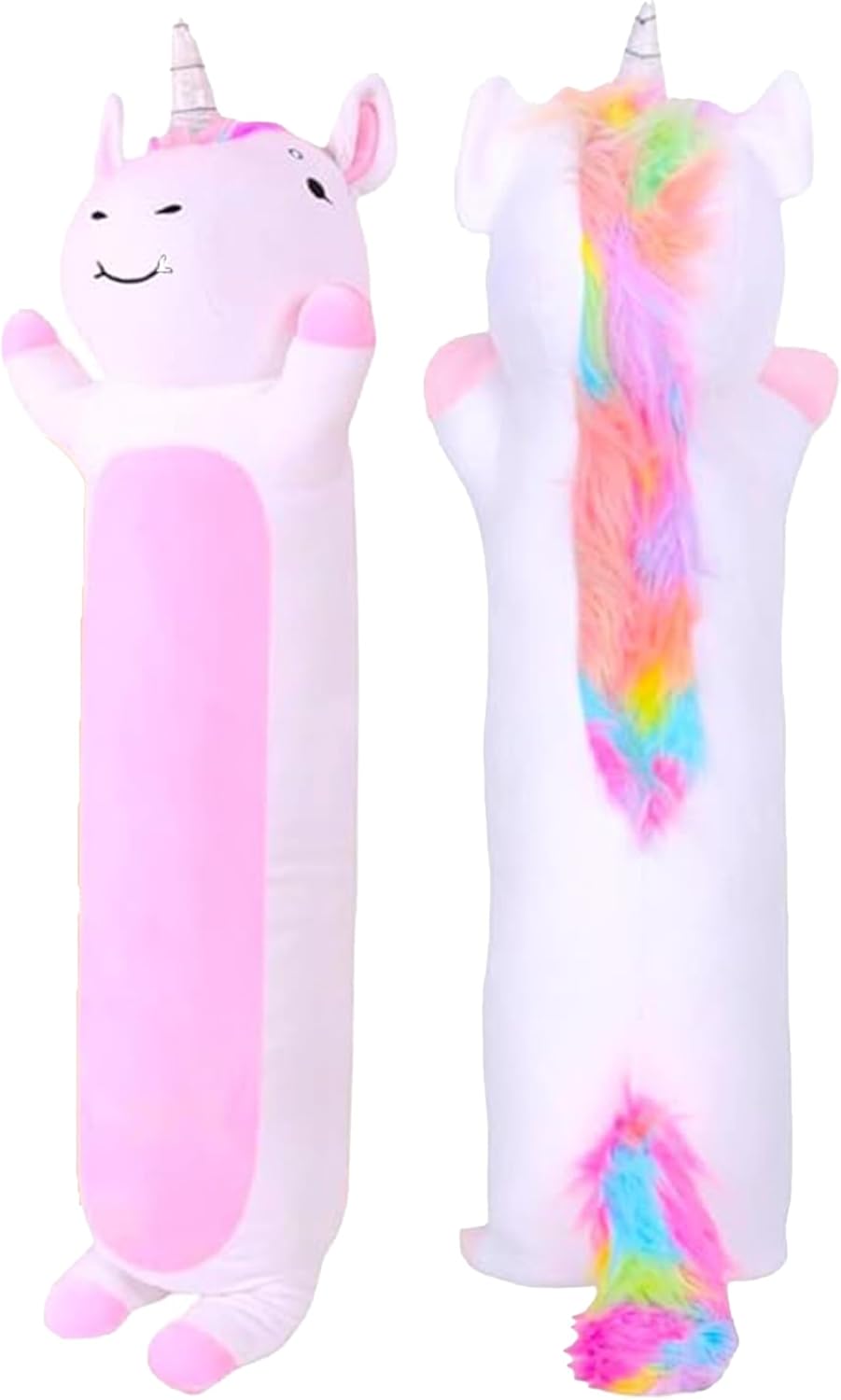Unicorn Plush Body Pillow for Kids | Long Stuffed Animal Cuddle Pillow | Soft Hugging Toy | Plushie Gift for Girls & Boys | Long Plush Body Pillow for Sleep & Comfort | Large, 47 Inches