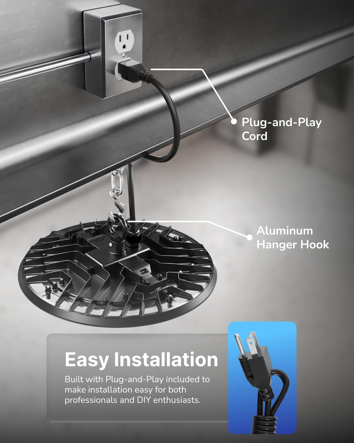 Sunco UFO LED High Bay Light 150W 19500 Lumens 5000k Ultra Bright Commercial Shop Lights for Warehouse Factory — view 2