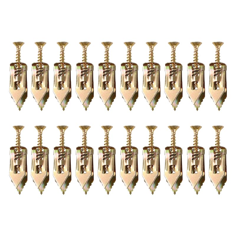 20 Sets Drywall Self Drilling Anchors with Screws, Carbon Steel Hollow Wall Anchor Kit for Hanging Objects - No Pre Drill Needed