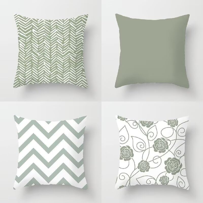 4er Set Kissenbezüge 40x40cm - Wasserdichte Outdoor Hüllen Leinen