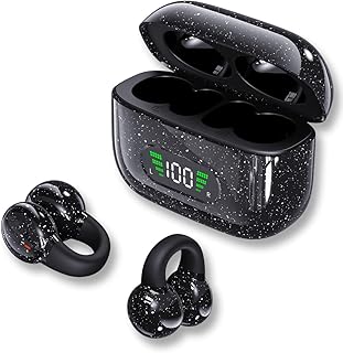 Open Ear Bluetooth Earbuds Ear Clips Wireless Bluetooth Headphones Open Ear Bone Conduction Earbuds Noise Cancelling Wireless Bluetooth Earbuds Open Air Headphones Earphones Sports Earbuds for School