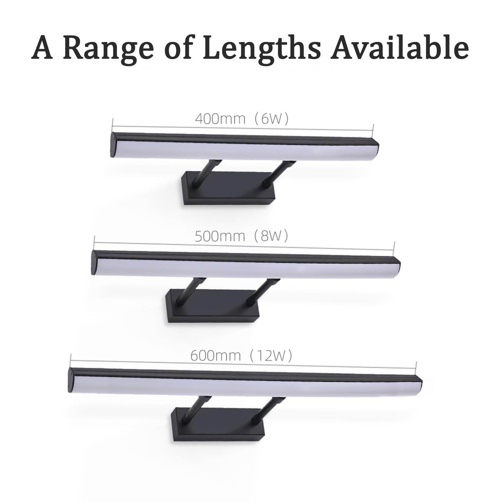 Spiegelleuchte Bad LED Wandleuchten Bildbeleuchtung 270° Drehung Faltbar Wandbeleuchtung Badezimmer Modern Metall Wandleuchte für Make-up Wohnzimmer Schminktisch Flur (Silbernes Weißes Licht,40cm)