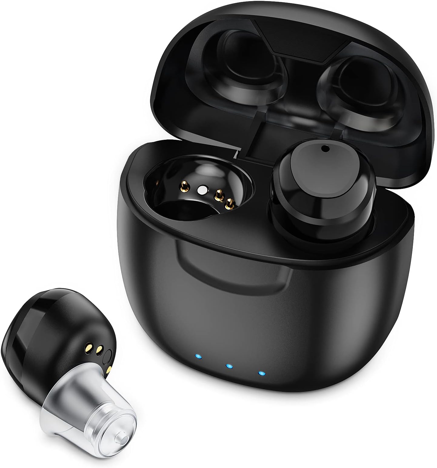 [New Release] Vivtone Rechargeable Hearing Aids, Advanced 12 Channels Digital Sound Process for High Fidelity, Smart Touch Control, 70 Hours Using Time, Black, Pair