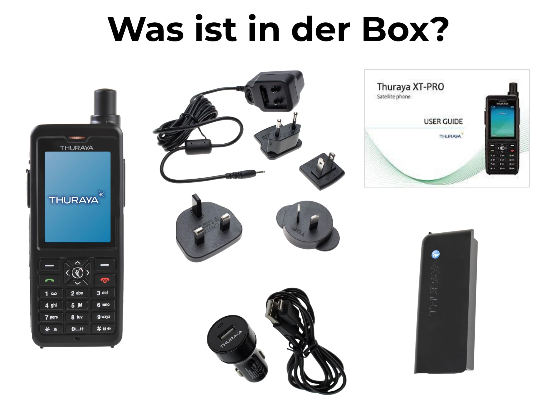 OSAT Thuraya XT Pro Satellitentelefon und NOVA SIM mit 10 Einheiten (11 Minuten) / 365 Tagen Gültigkeit - Schwarz