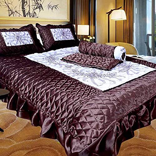 Feather Soft Satin Printed Sati Vip Double Bed Bedding Wedding Set 1 Bedsheet And 2 Pillow Covers, Bedsheet, Platinum Superior. Of 3 (Blue, Fsb_011160 Tc) (B09CM9ZLB8) Amazon Price History, Amazon Price Tracker