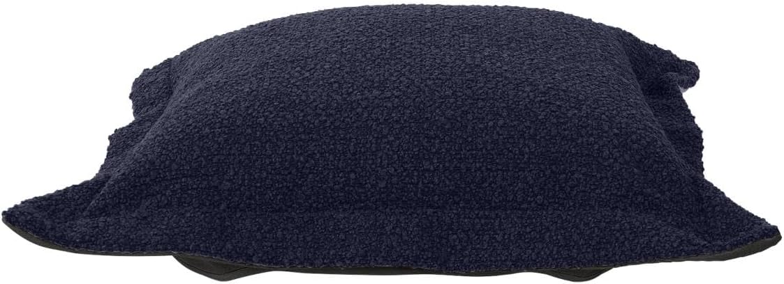 Howard Elliott Collection Scroll Puff Ottoman Cover & Cushion, 8" D x 24" W x 20" H, Blue