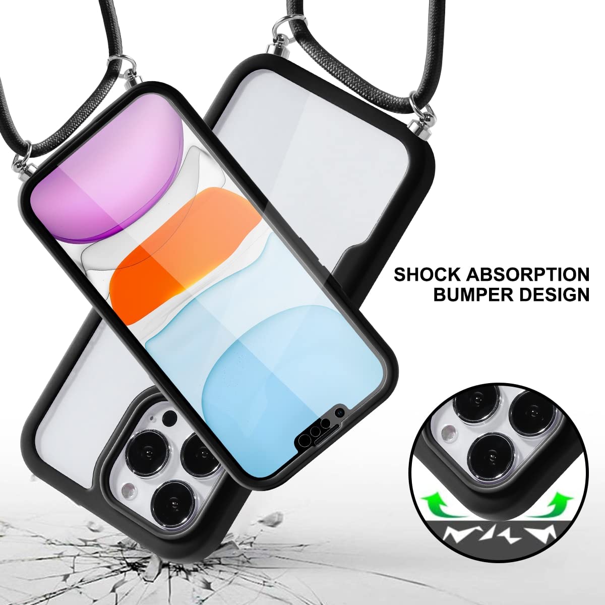 Yoedge Custodia Compatible con Xiaomi Redmi 9 / 9C / NFC Rigida Cover Silicone Protezione Fotocamera TPU Flessibile Antiurto Protettivo Corda Cellulare Girocollo, Cane