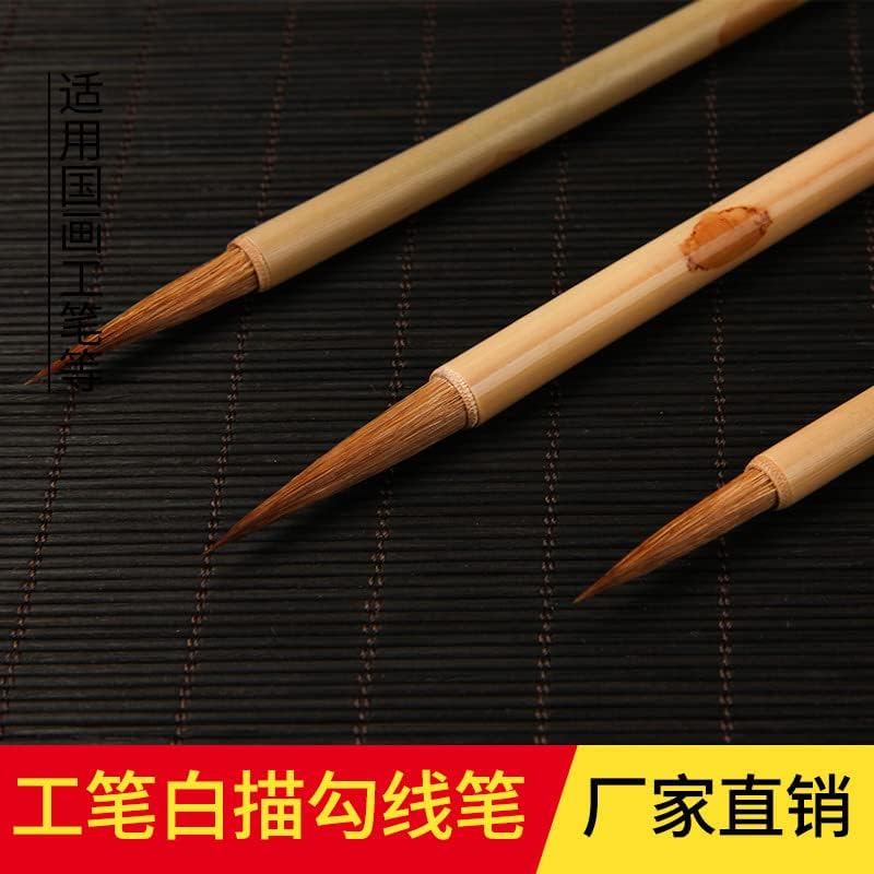 Calligraphy copy stickers chinese ancient books 勾线笔国画工笔画水彩毛笔套装兼狼毫学生勾线写意工笔画白描毛笔(1Pcs 狼尾勾线小号)