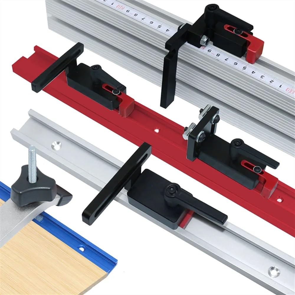Rail de guidage et rails en T for table de travail du bois Rail à onglet en aluminium Fixation en T for établi Outils de table de toupie(T30 Silvery Track,600mm)