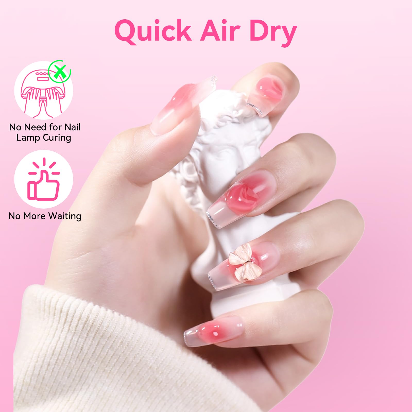 Makartt Colle Faux Ongles Extra Forte avec Pinceau, 7ml Colle Ongle Professionnelle pour Ongles Acryliques, Faux Ongles ou Ongles Cassés, Nail Glue Longue Tenue pour Usage en Salon - 4