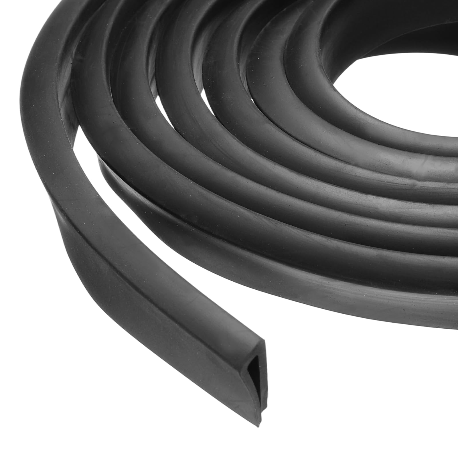 PATIKIL Rubber Edge Trim, 26.2ft x 7mm x 16mm U Channel Rubber Guard Seal Strip Protector Fit for 4mm Edge for Car Doors Hatches Sheet Metal Table Corners Steel Plates, Black