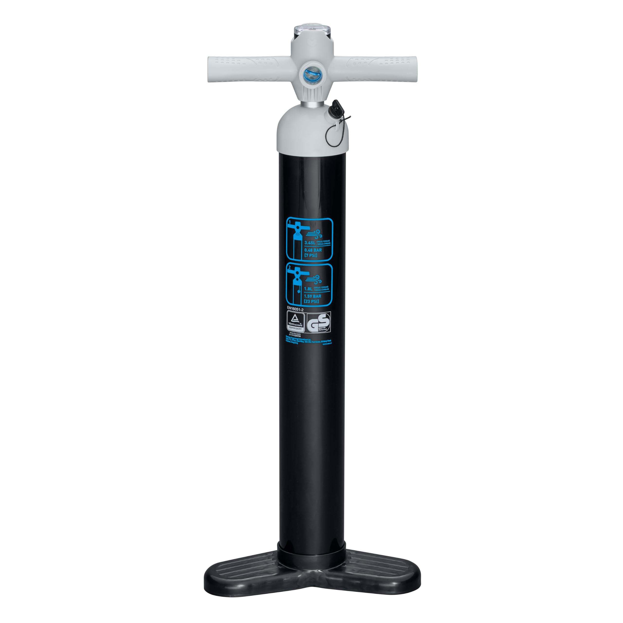 BESTWAY Inflador Manual de Alta Presión Air Hammer 25x10,5x64,5 cm Negro