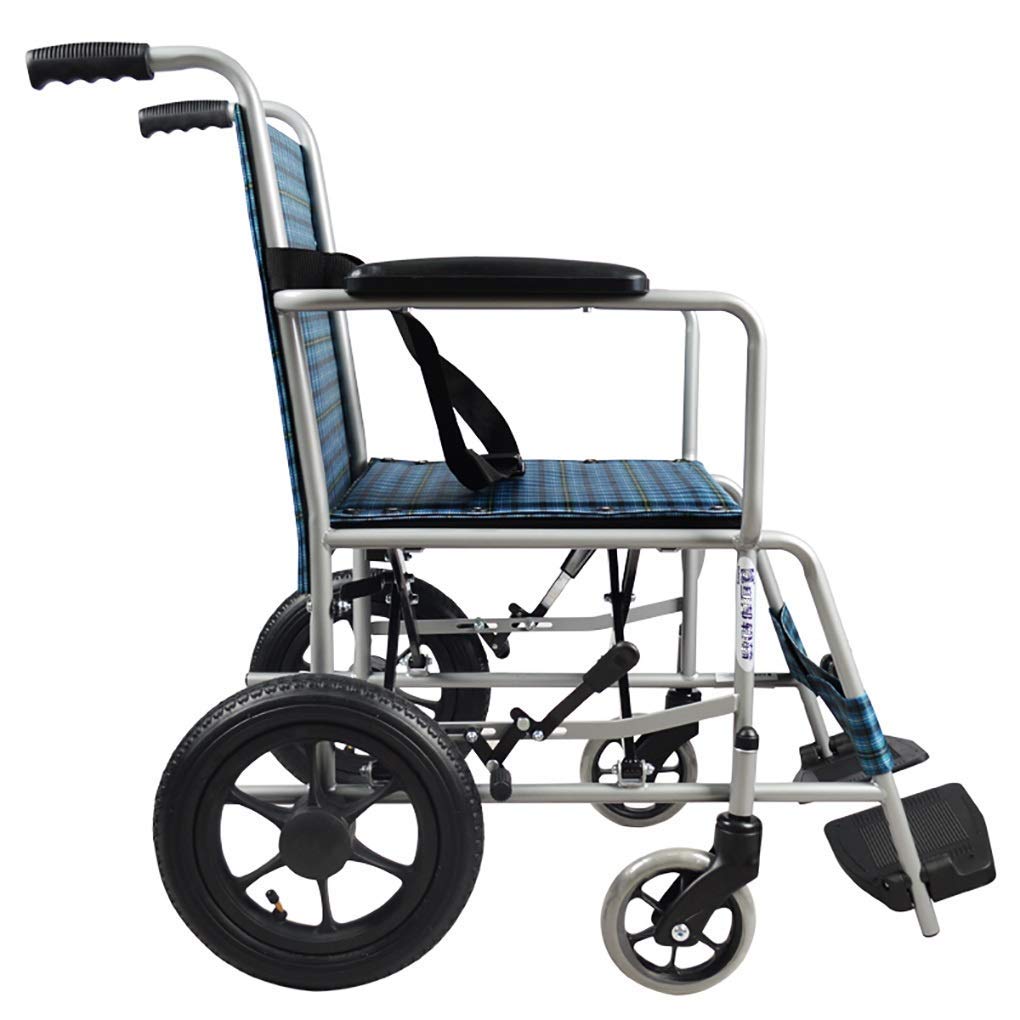 CLoxks Sedia a rotelle,Trasporto Viaggi Cameriere Portatile semovente Spingere Pieghevole Carrello Staccabile Ausili per la deambulazione