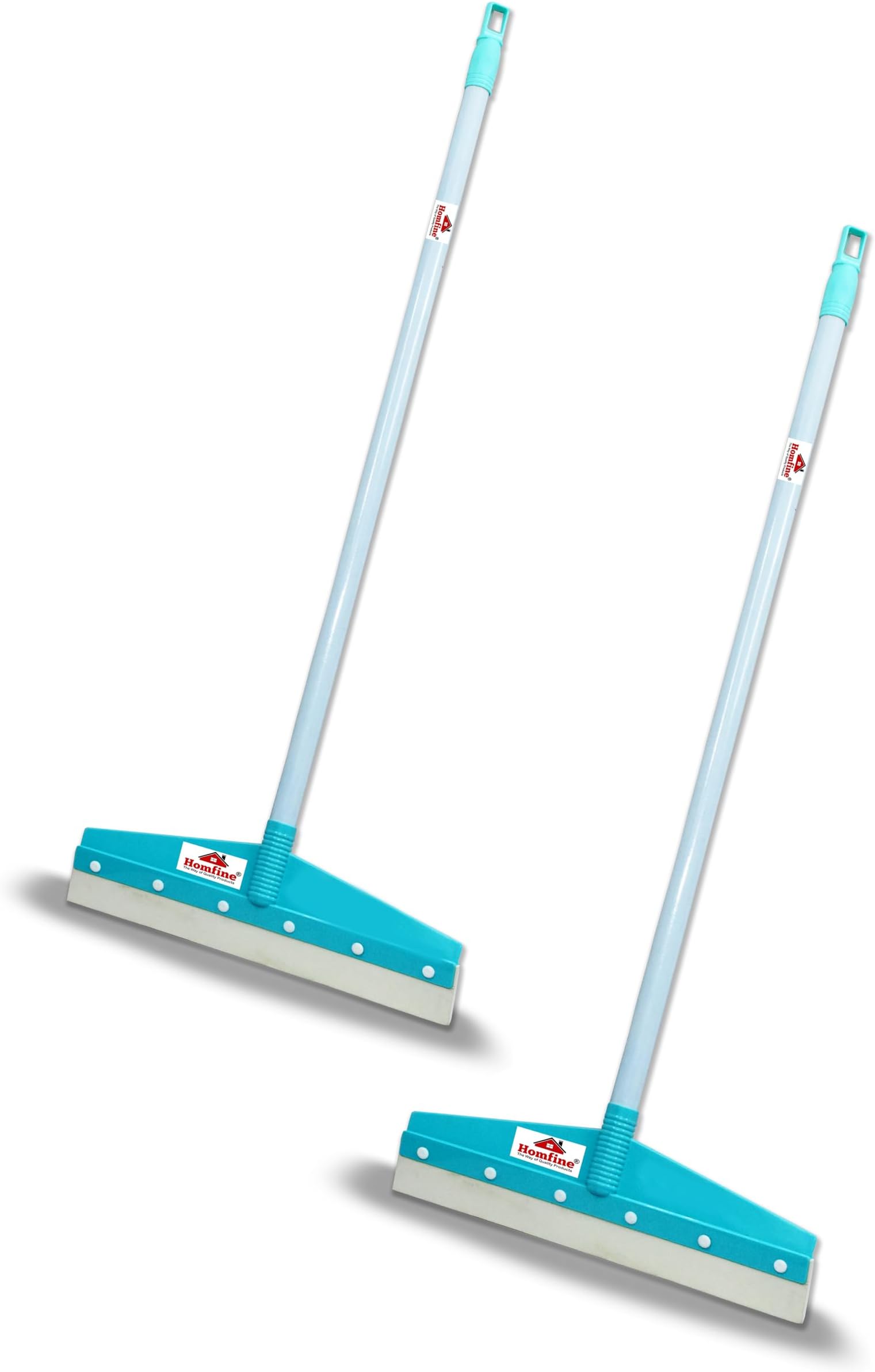 Homfine Pack of 2 Small Size Bathroom Wiper for Multipurpose use (Handle Size 24in, Wipe 12in, 2Pcs)