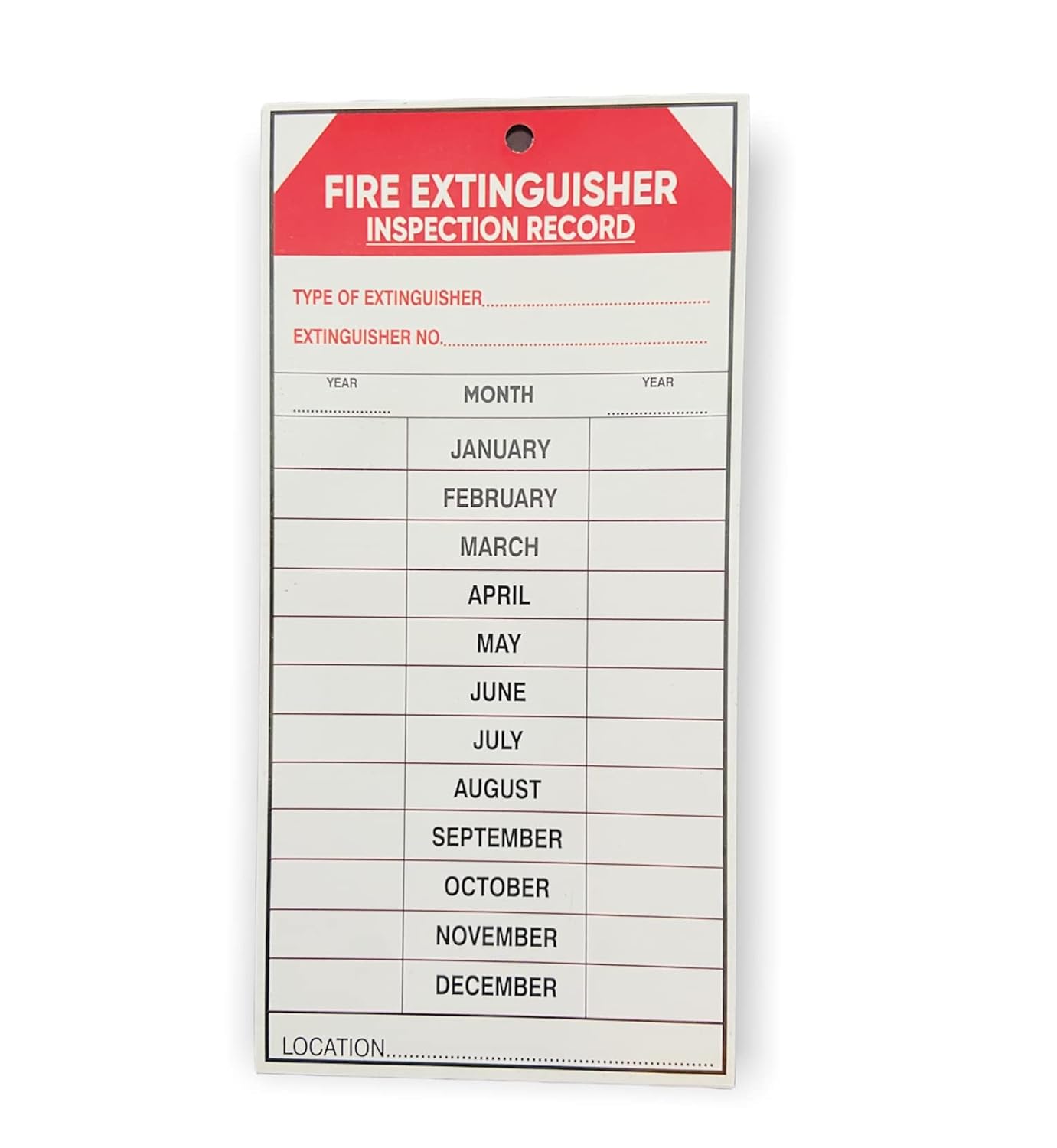 Fire Extinguisher Monthly Inspection Card (pack of 100 Cards) Amazon