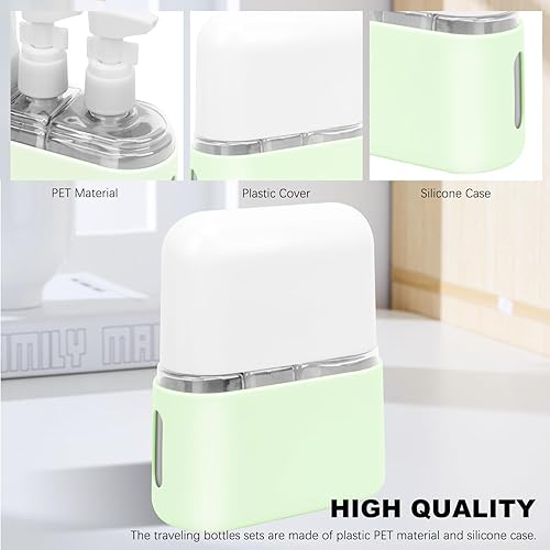 Miniatura 5 de Skycase Botellas de Viaje - Aprobado por la TSA, a prueba de fugas, recargable, tamaño de viaje para artículos de tocador, 3 en 1, contenedores de