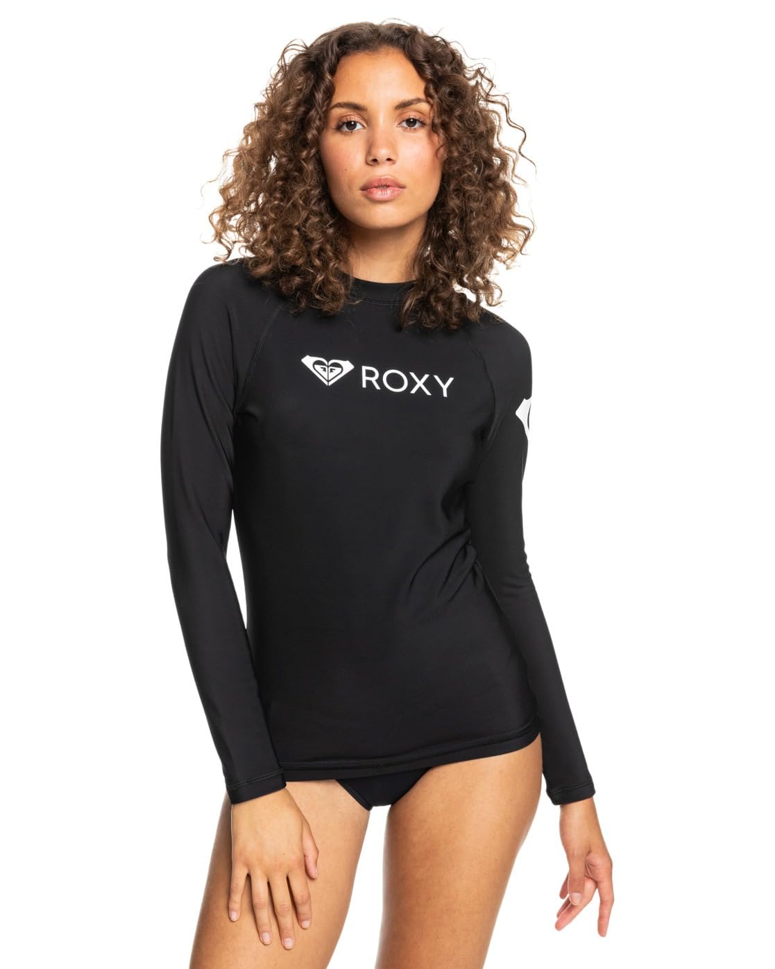 Roxy Women's Anthracite Heater - Long Sleeve Rash Vest - Black