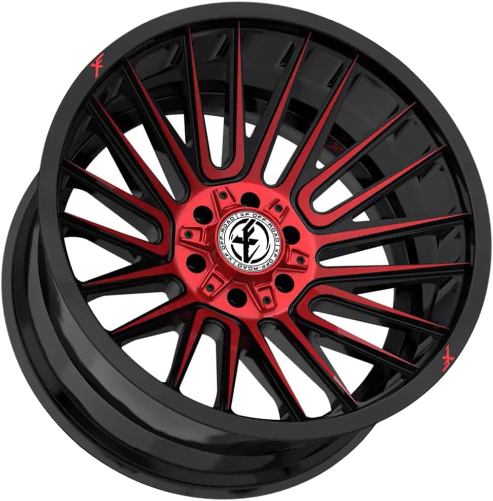 XF Off-Road XF-234 18x9 6x135 6x139.7 +12 Cb 106.4 Gloss Black & Red Machined
