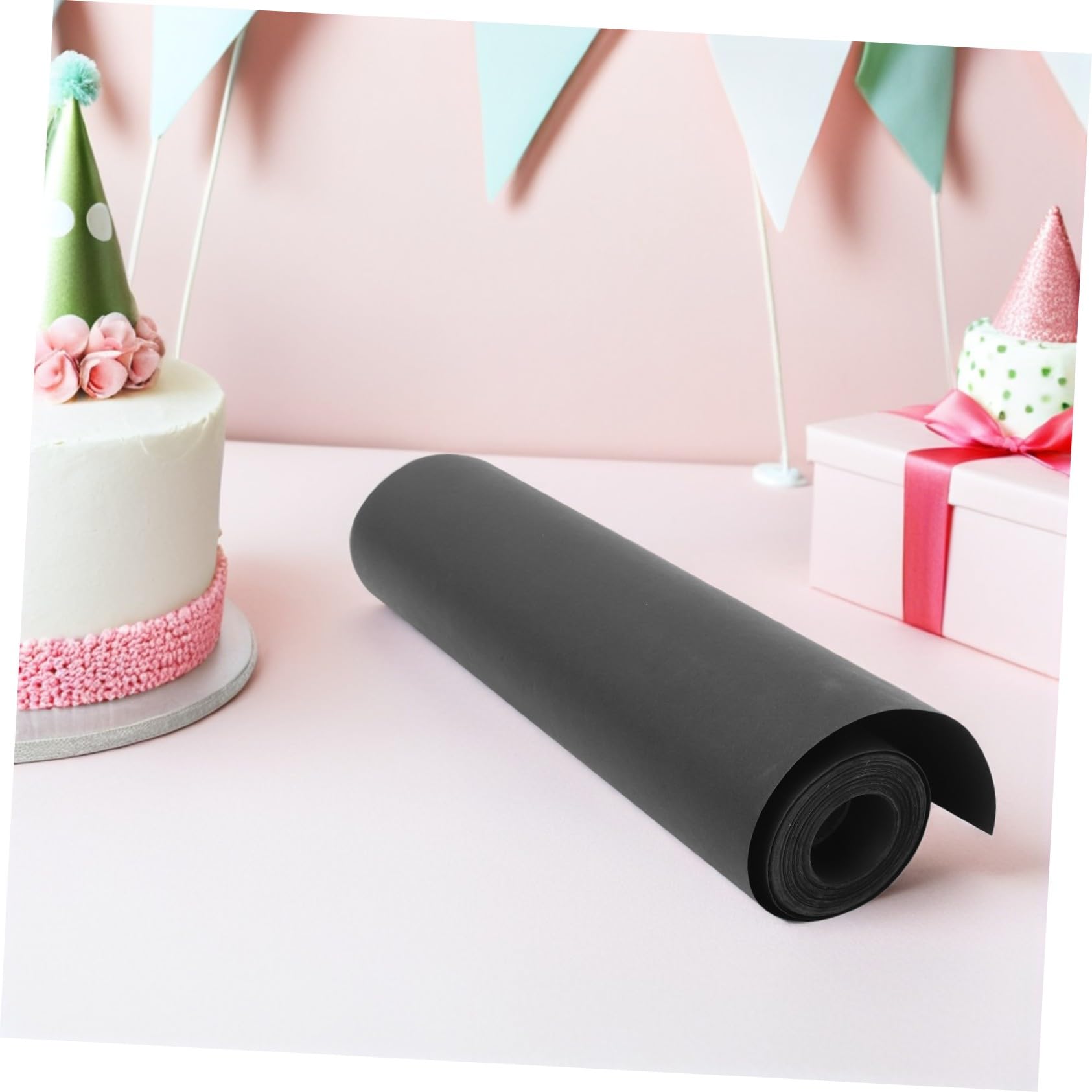 FONDOTIN 30m Carta Kraft Nera per Bouquet Carta da Regalo Artigianale Materiale per Imballaggio di Fiori