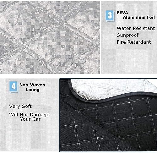 Image of Car Windshield Sunshade Cover - Heavy Duty Protective Windscreen Cover for All-Season Use- Snow Ice Frost Sun UV Dust Water Resistent - Pefect Fit for Cars All Years Summer /Winter