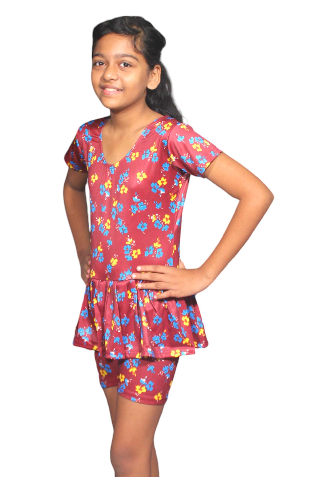 Spandex Regular Fit Printed Swim Frock/Swim Suit for Girls | Adjustable, Breathable, Quick Drying Swim Suit for Swimming, Waterpark, Beach-image-39