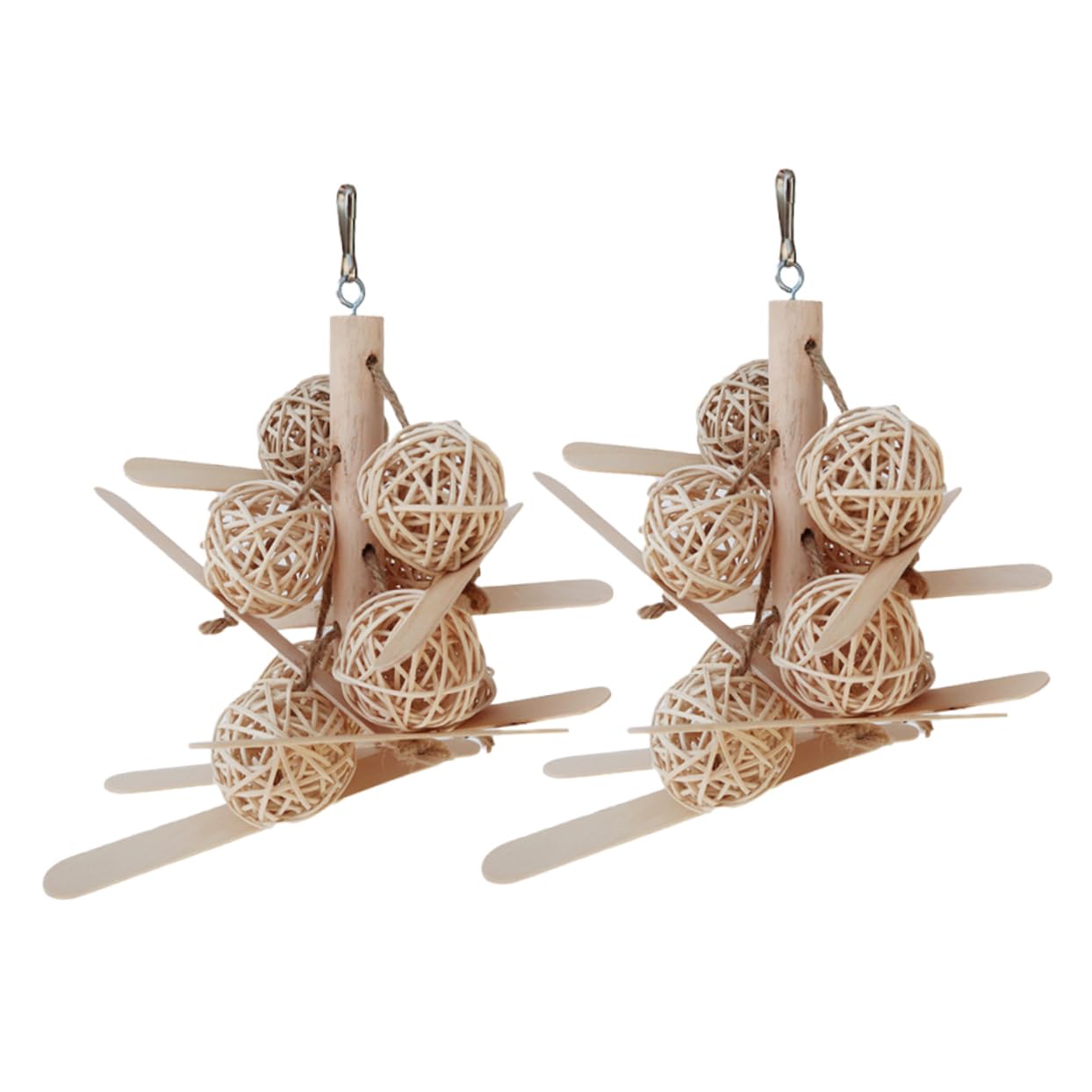 Toddmomy 4piezas Juguete De Madera para y Pájaros Escalera De Madera y Columpio Interactivo para Juguete De Masticar Natural y Actividad para Periquitos y