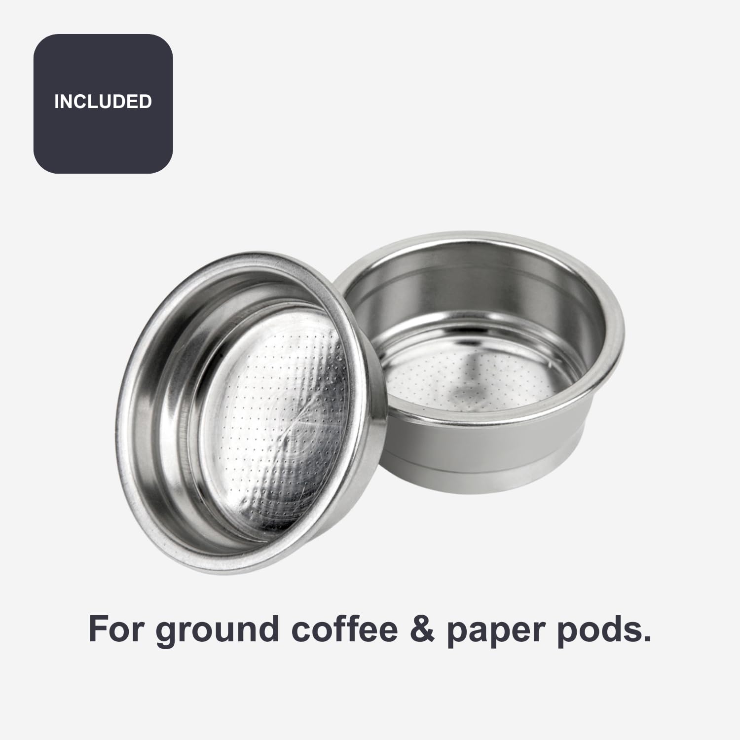 BLACK+DECKER BXCO1200E - Machine à Expresso 1200 W, 15 Bars, Réservoir 1,2 L, pour Dosette et Moulu, 2 Tasses, Buse Vapeur, Plaque Chauffante, Noir et Inox