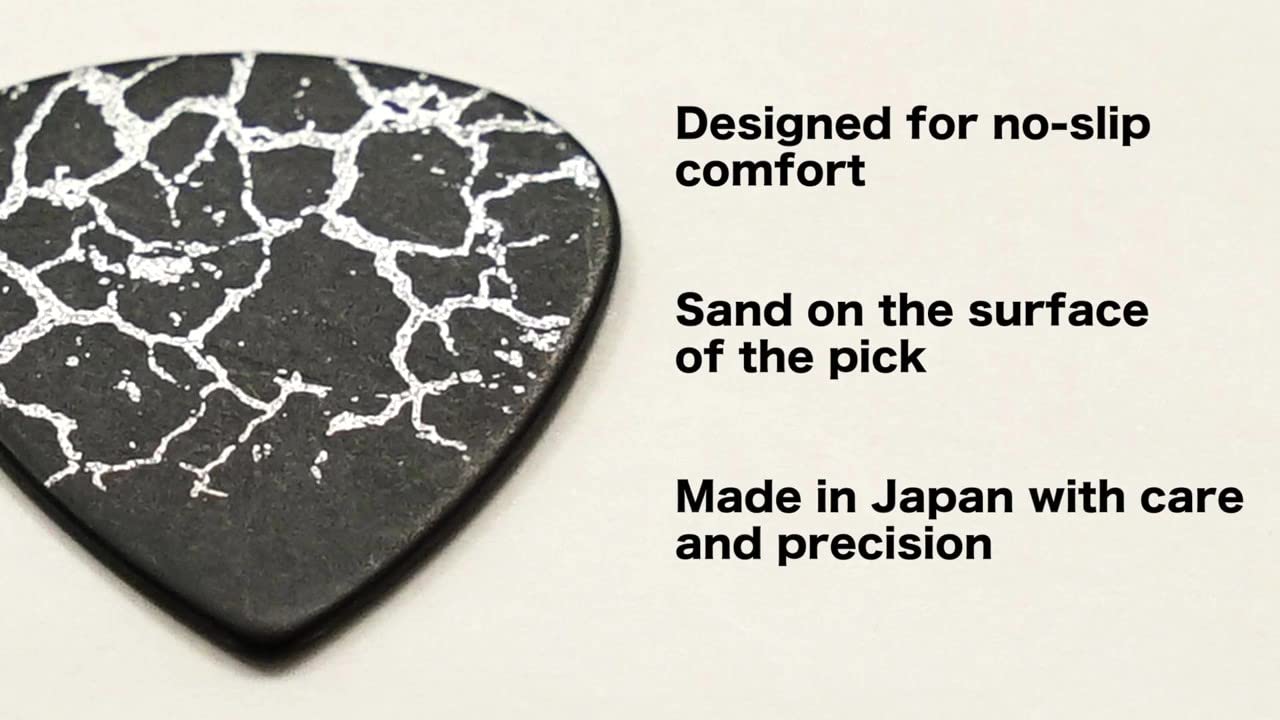 IBANEZ Grip Wizard Series Sand Grip Flat Pick - czarny 6 sztuk (PPA14MSG-BK), 7,9 x 6,3 x 0,5 cm