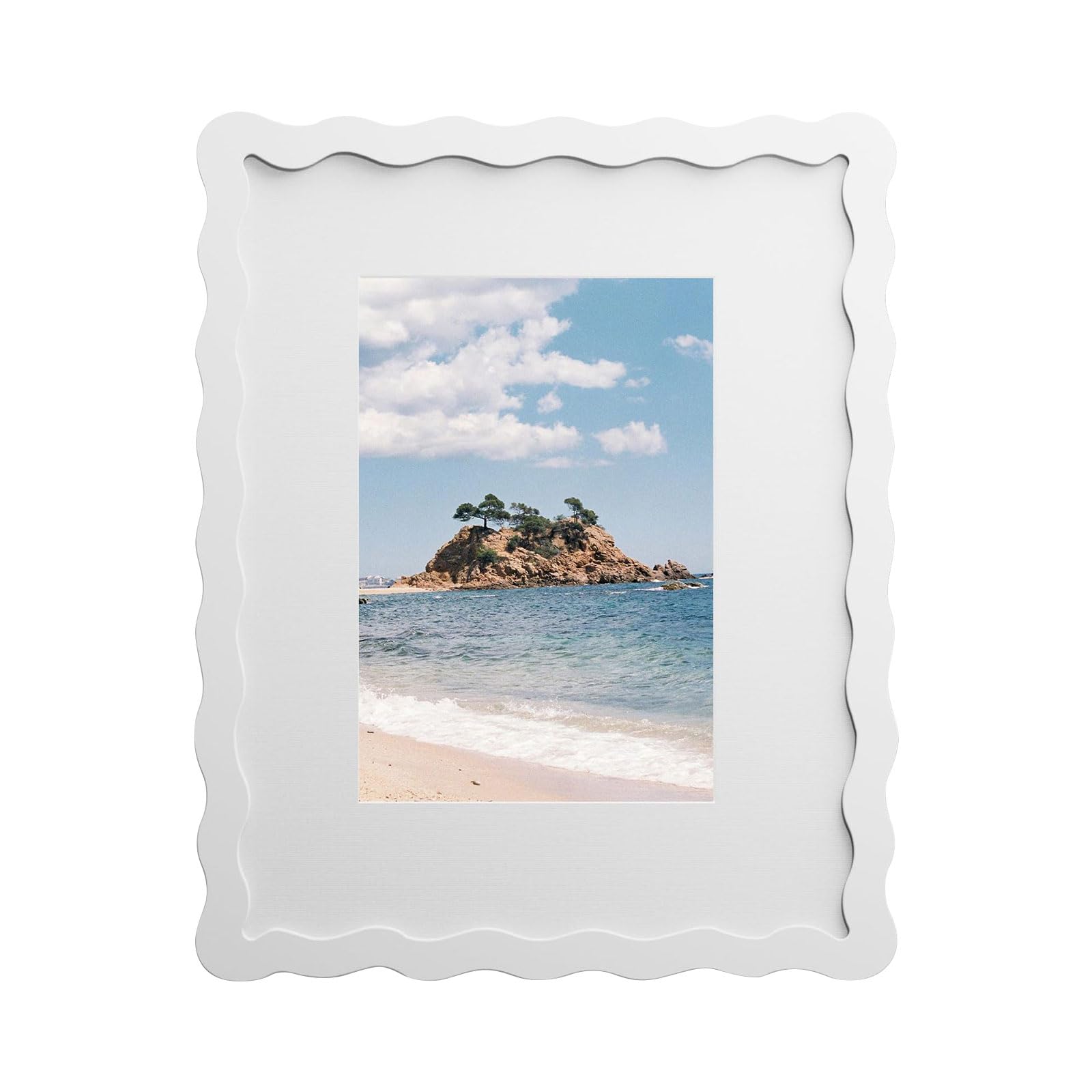 WEILWH Attractive 8x10 Inch Curved Shaped Picture Frame with Rotating Back Stand Suitable for Horizontal or Vertical Hanging Rotating Back Clip Frame