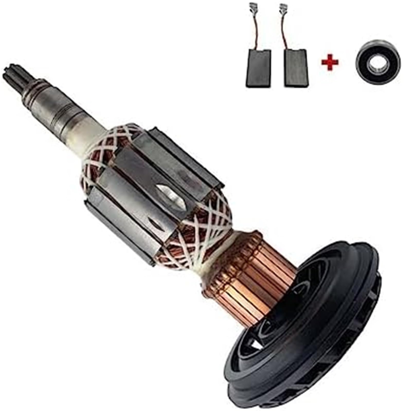 Części zamienne do kotwicy wirnika, do młota wyburzeniowego Bosch GBH11DE GSH11E (wirnik + szczotka węglowa + łożysko) Zamienny zespół wirnika twornika